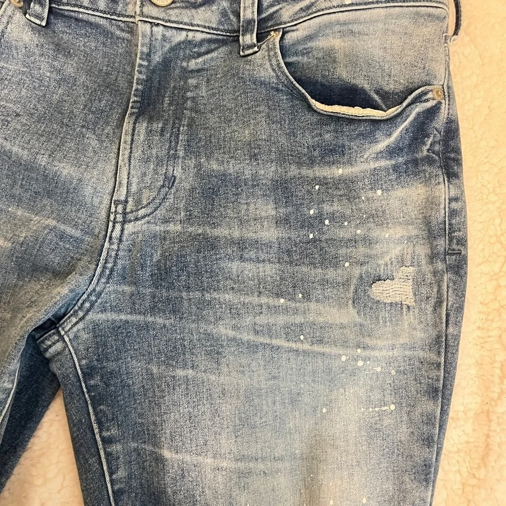 PacSun Blue stacked Skinny Jeans